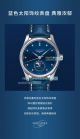 Hot Sale Replica Longines Blue Dial Blue Leather Strap Women's Watch (1)_th.jpg